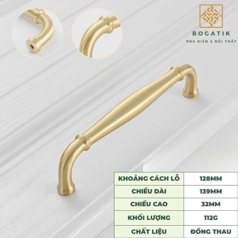 Tay nắm tủ bếp. tay nắm cửa bằng đồng thau kiểu dáng tinh tế, hiện đại DT818-DT819