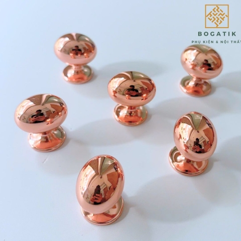 Núm tủ tay nắm cửa tủ ngăn kéo Bogatik núm tủ bếp chất liệu HỢP KIM KẼM màu hồng HK646