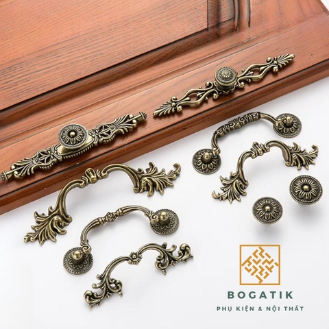 Tay nắm cửa tủ ngăn kéo tay nắm cửa gỗ phong cách CỔ ĐIỂN