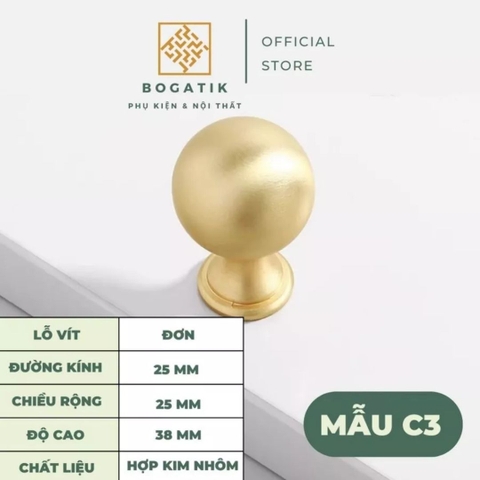 Núm tủ tay nắm cửa tủ ngăn kéo Bogatik núm tủ bếp chất liệu HỢP KIM NHIỀU MÀU hiện đại