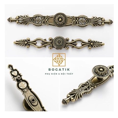 Tay nắm cửa tủ ngăn kéo tay nắm cửa gỗ phong cách CỔ ĐIỂN