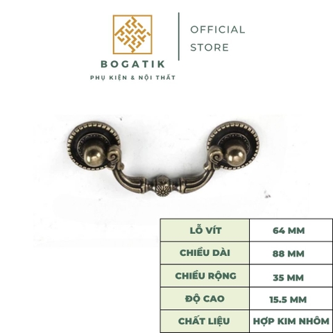 Tay nắm cửa tủ ngăn kéo tay nắm cửa gỗ phong cách CỔ ĐIỂN