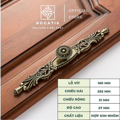 Tay nắm cửa tủ ngăn kéo tay nắm cửa gỗ phong cách CỔ ĐIỂN