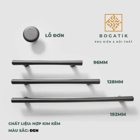 Tay nắm cửa tủ ngăn kéo tủ bếp hình chữ T chất liệu hợp kim kẽm màu đen kim hiện đại mã