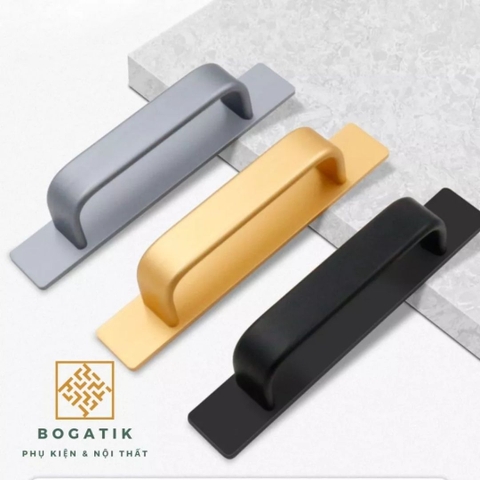Tay nắm cửa tủ ngăn kéo tay nắm tủ bếp dùng keo dính không bắt vít đục lỗ tiện lợi hợp kim nhôm chất lượng tốt