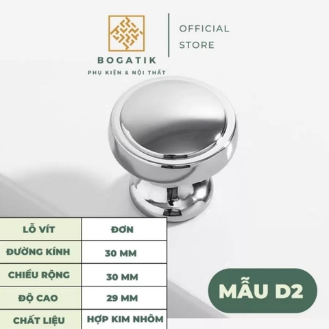 Núm tủ tay nắm cửa tủ ngăn kéo Bogatik núm tủ bếp chất liệu HỢP KIM NHIỀU MÀU hiện đại