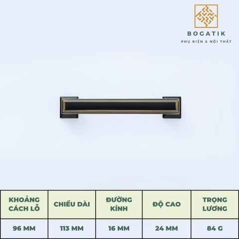 Tay nắm cửa tủ ngăn kéo núm VUÔNG nội thất BOGATIK hợp kim KẼM nhiều màu tinh tế & hiện đại HK825