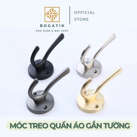Móc treo gắn tường móc treo quần áo tủ gỗ phong cách châu Âu chất liệu hợp kim cao cấp kèm ốc vít