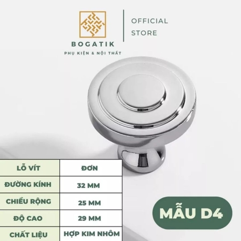 Núm tủ tay nắm cửa tủ ngăn kéo Bogatik núm tủ bếp chất liệu HỢP KIM NHIỀU MÀU hiện đại