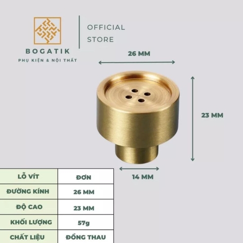 Núm tay nắm tủ bếp, tay nắm tủ quần áo nhiều kiểu dáng, kích thước chất liệu đồng thau cao cấp