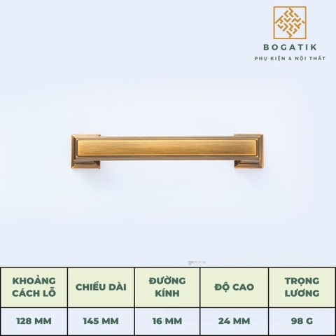 Tay nắm cửa tủ ngăn kéo núm VUÔNG nội thất BOGATIK hợp kim KẼM nhiều màu tinh tế & hiện đại HK825