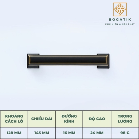 Tay nắm cửa tủ ngăn kéo núm VUÔNG nội thất BOGATIK hợp kim KẼM nhiều màu tinh tế & hiện đại HK825
