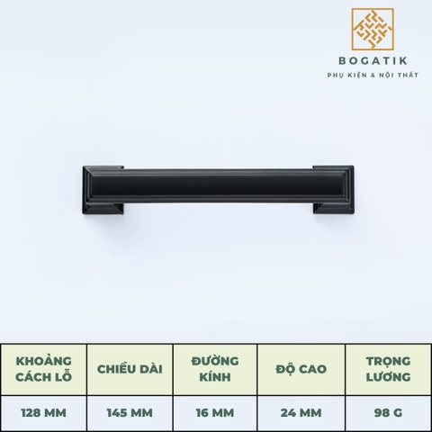 Tay nắm cửa tủ ngăn kéo núm VUÔNG nội thất BOGATIK hợp kim KẼM nhiều màu tinh tế & hiện đại HK825