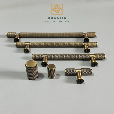 Tay nắm cửa tủ ngăn kéo, tay nắm tủ bếp chất liệu đồng thau cao cấp phong cách vintage, antique DT03
