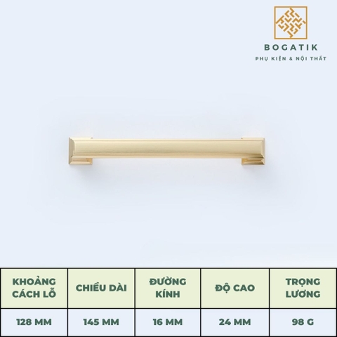 Tay nắm cửa tủ ngăn kéo núm VUÔNG nội thất BOGATIK hợp kim KẼM nhiều màu tinh tế & hiện đại HK825