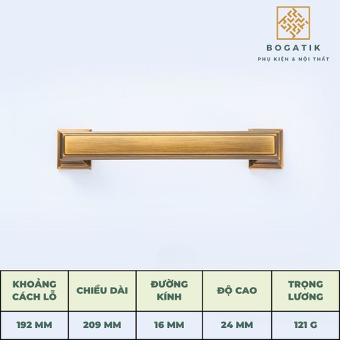 Tay nắm cửa tủ ngăn kéo núm VUÔNG nội thất BOGATIK hợp kim KẼM nhiều màu tinh tế & hiện đại HK825