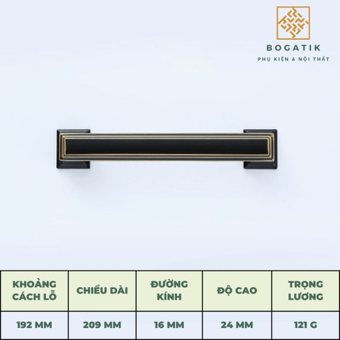 Tay nắm cửa tủ ngăn kéo núm VUÔNG nội thất BOGATIK hợp kim KẼM nhiều màu tinh tế & hiện đại HK825