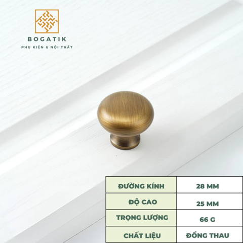 Tay nắm cửa tủ ngăn kéo, tay nắm tủ bếp chất liệu đồng thau cao cấp phong cách vintage, antique DT03