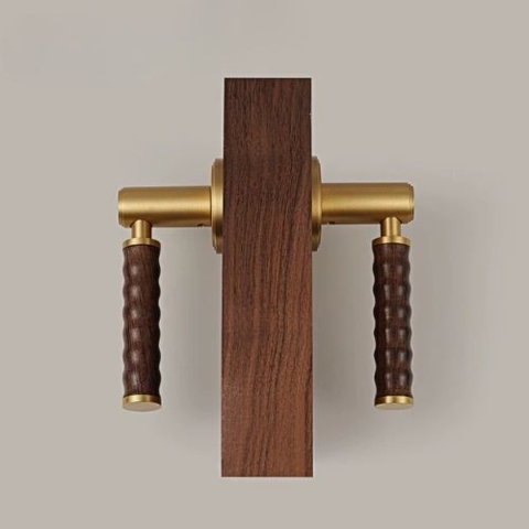 Tay nắm cửa gỗ, khóa cửa phân thể đồng thau cao cấp DR008