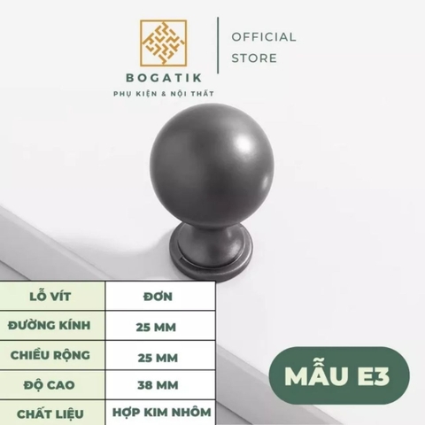 Núm tủ tay nắm cửa tủ ngăn kéo Bogatik núm tủ bếp chất liệu HỢP KIM NHIỀU MÀU hiện đại