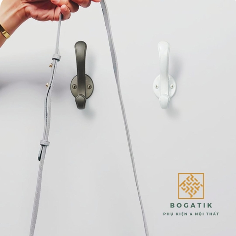 Móc treo tường móc treo quần áo gắn tường BOGATIK chất liệu nhôm bền chắc tặng kèm keo dán và vít bắn