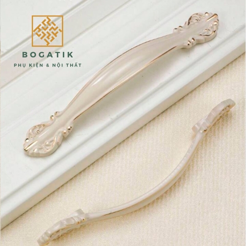 Tay nắm cửa tủ ngăn kéo tay nắm tủ bếp đuôi hoa văn chất liệu hợp kim tinh tế & tối giản