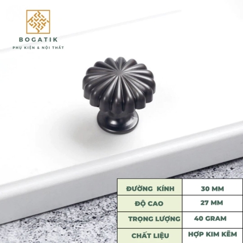 Núm tay cửa tủ ngăn kéo núm tay TRÒN bí ngô BOGATIK NHIỀU MÀU chất liệu HỢP KIM cao cấp