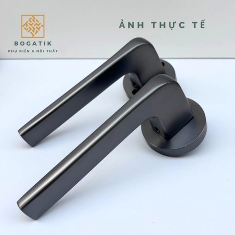 Tay nắm cửa gạt phân thể, khóa cửa phòng ROCKY hợp kim kẽm cao cấp, phong cách hiện đại, tối giản