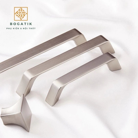 Tay nắm cửa tủ ngăn kéo, tay nắm tủ bếp hợp kim kẽm màu BẠC NIKEL nặng tay cao cấp và hiện đại