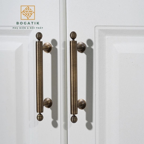 Tay nắm cửa tủ ĐỒNG THAU, tay nắm tủ quần áo, tủ bếp cao cấp màu đồng cổ DT812