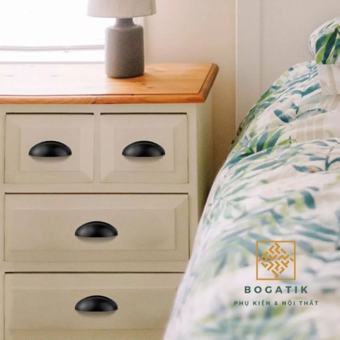 Tay nắm cửa tủ ngăn kéo tay nắm móc kéo hình vỏ sò kèm vít hợp kim phong cách châu Âu