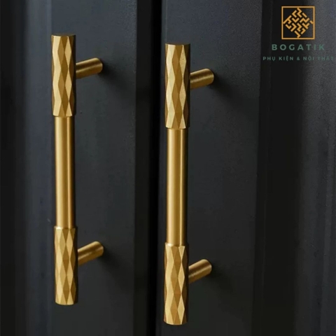 Tay nắm cửa tủ ĐỒNG THAU tay nắm tủ bếp phong cách mới của Bogatik, hàng cao cấp