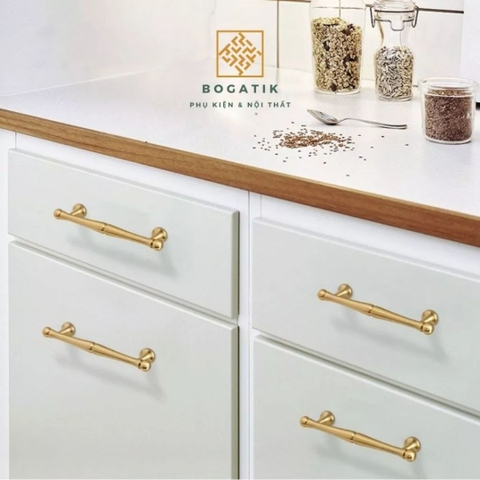 Tay nắm tủ bếp, tay nắm tủ quần áo chất liệu đồng thau cao cấp DT811