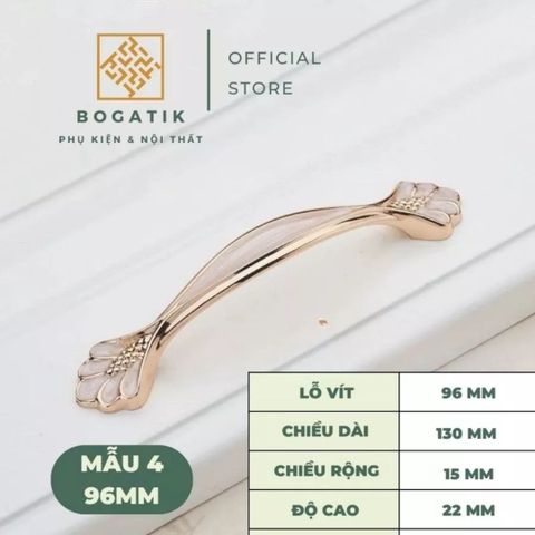 Tay nắm cửa tủ ngăn kéo tay nắm tủ bếp đuôi hoa văn chất liệu hợp kim tinh tế & tối giản