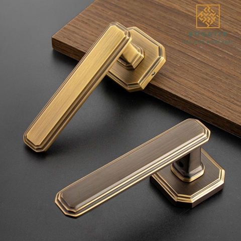 Khóa cửa phòng tách rời, im lặng kiểu Trung Quốc mới hoàn toàn bằng đồng sang trọng nhẹ nhàng DTD720