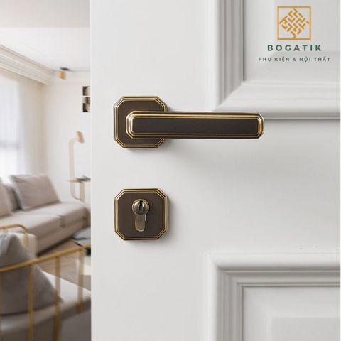 Khóa cửa phòng tách rời, im lặng kiểu Trung Quốc mới hoàn toàn bằng đồng sang trọng nhẹ nhàng DTD730