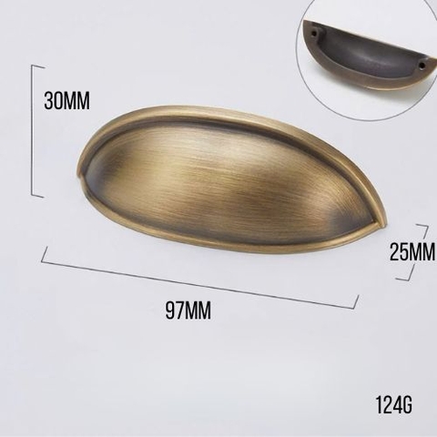 Tay nắm tủ quần áo, tay nắm tủ bếp đồng thau TIKO màu đồng antique, phong cách vintage sang trọng