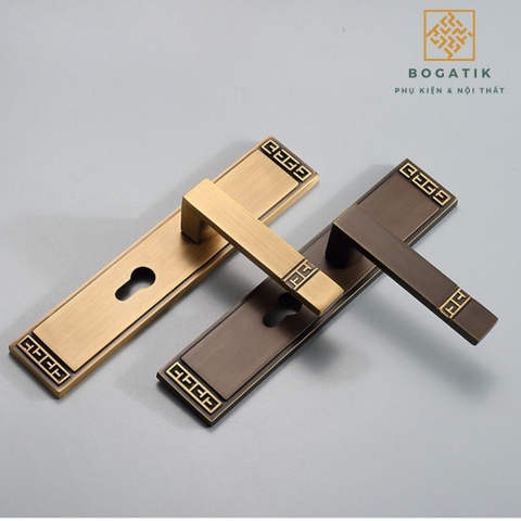 Khóa cửa lớn kiểu Trung Quốc mới mở rộng cửa im lặng tay nắm cửa trong nhà phòng ngủ khóa cửa gỗ DTD722