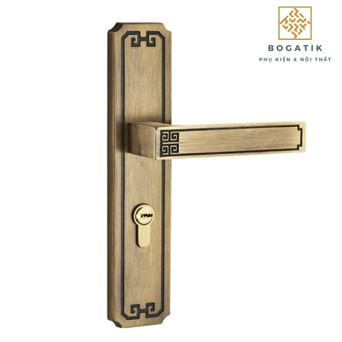 Khóa cửa lớn kiểu Trung Quốc mới mở rộng cửa im lặng tay nắm cửa trong nhà phòng ngủ khóa cửa gỗ DTD734