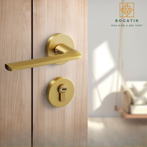 Khóa cửa phòng tách rời, im lặng  hoàn toàn bằng đồng sang trọng nhẹ nhàng DTD736