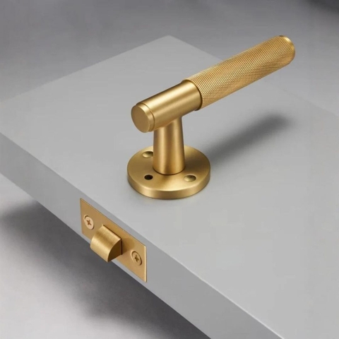 Khóa cửa phân thể chất liệu hợp kim kẽm chống gỉ với họa tiết vân kim cương độc đáo