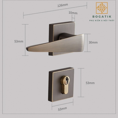 Khóa cửa phòng tách rời, im lặng hoàn toàn bằng đồng sang trọng nhẹ nhàng DTD740