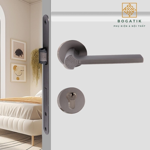 Khóa cửa phòng tách rời, im lặng họa tiết cánh quạt hoàn toàn bằng đồng sang trọng nhẹ nhàng DTD742