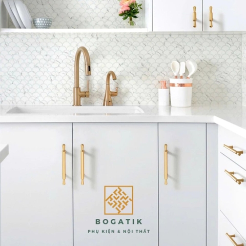 Tay nắm cửa tủ ngăn kéo, tay nắm tủ bếp hợp kim kẽm màu BẠC NIKEL nặng tay cao cấp và hiện đại