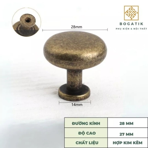 Tay nắm cửa tủ, tay nắm tủ màu Vintage, cổ điển cao cấp hợp kim kẽm siêu bền