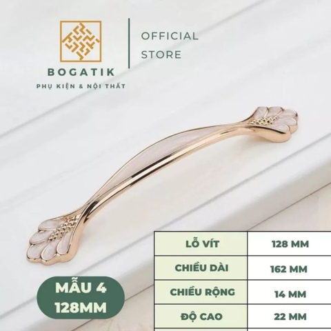 Tay nắm cửa tủ ngăn kéo tay nắm tủ bếp đuôi hoa văn chất liệu hợp kim tinh tế & tối giản