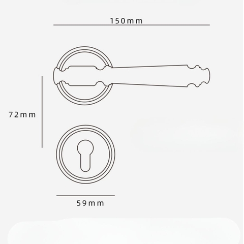 Tay nắm phân thể chất liệu đồng thau phong cách Indochine Charm DT704