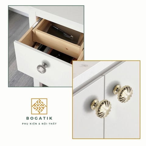 Núm tay cửa tủ ngăn kéo núm tay TRÒN bí ngô BOGATIK NHIỀU MÀU chất liệu HỢP KIM cao cấp