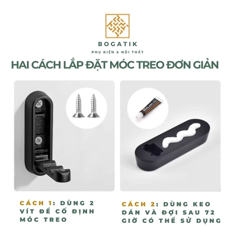 Móc treo gắn tường móc treo đồ GẬP 90 độ chất liệu HỢP KIM cao cấp tặng kèm KEO DÁN và ốc vít
