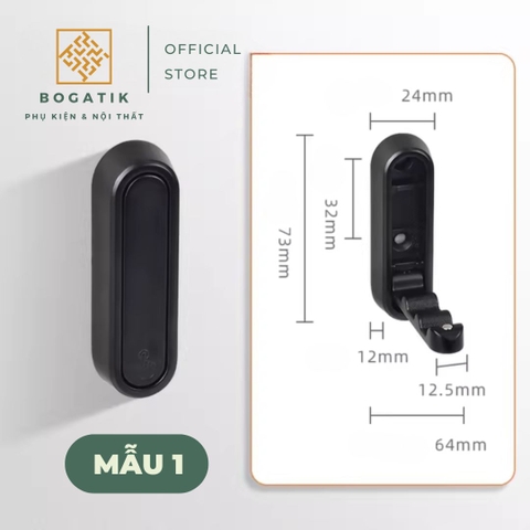 Móc treo gắn tường móc treo đồ GẬP 90 độ chất liệu HỢP KIM cao cấp tặng kèm KEO DÁN và ốc vít